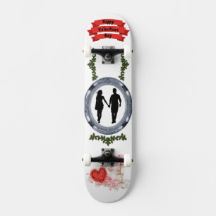 Skateboard Vous aimant à jamais Romantique Saint-Valentin Art