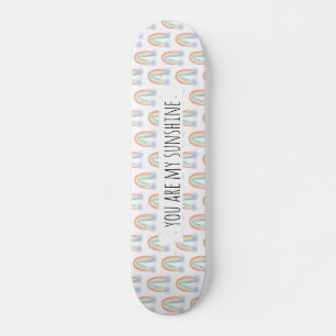 Skateboard Vous êtes mon eau de soleil aquarelle arc-en-ciel