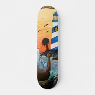 Skateboard Vue de la maison lumineuse