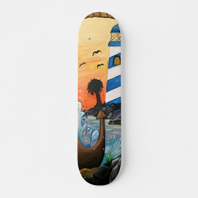Skateboard Vue de la maison lumineuse (Devant)