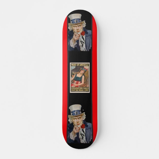 Skateboard Wake Up America Poster Skate (Devant)