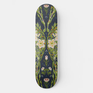 Skateboard Walter Crane Vintage Marine Blanche Motif Lys