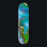 Skateboard Watercolor Gold Foil Colorful<br><div class="desc">Cette conception peut être personnalisée en choisissant l'option personnaliser pour ajouter du texte ou apporter d'autres modifications. Si ce produit a la possibilité de transférer la conception à un autre article, s'il vous plaît assurez-vous d'ajuster la conception pour s'adapter si nécessaire. Contactez-moi à colorflowcreations@gmail.com si vous souhaitez avoir cette conception...</div>
