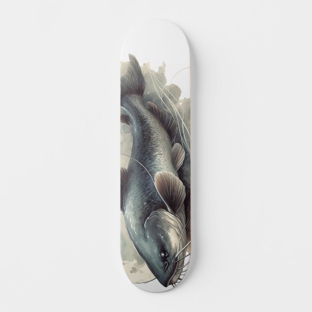 Skateboard Watercolor Series: Catfish (Recto)