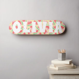Skateboard watermelon de la vibe d'été sur mesure