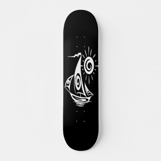 Skateboard Whimsical Lazy Voilier (Devant)