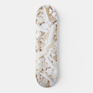 Skateboard white bricks