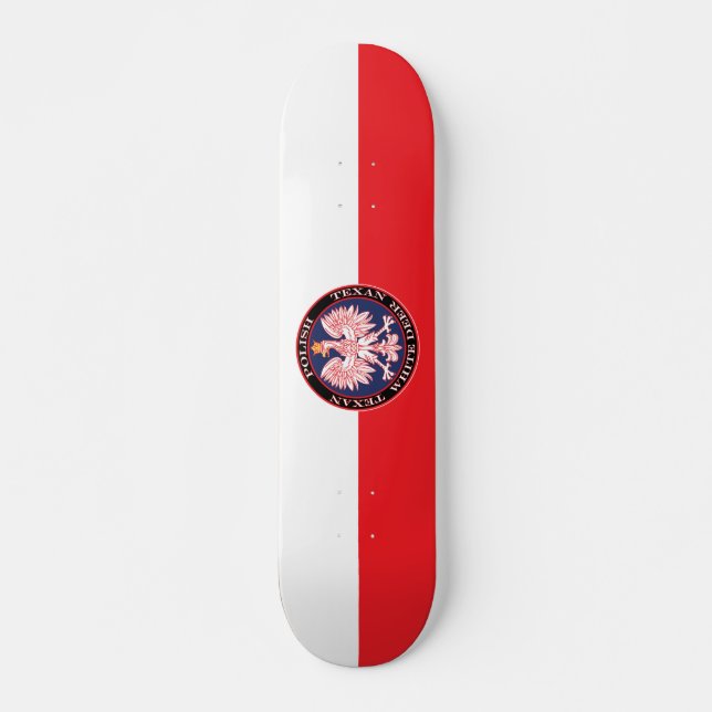 Skateboard White Deer Round Texan polonais (Devant)