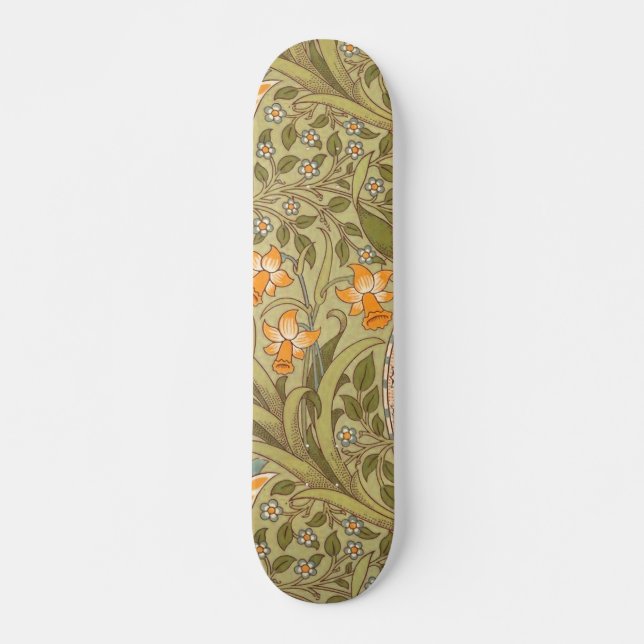Skateboard William Morris Daffodil Garden Flower Classic Bota (Devant)