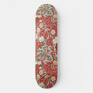 Skateboard William Morris Fleur d'antiquité aux algues Vert r
