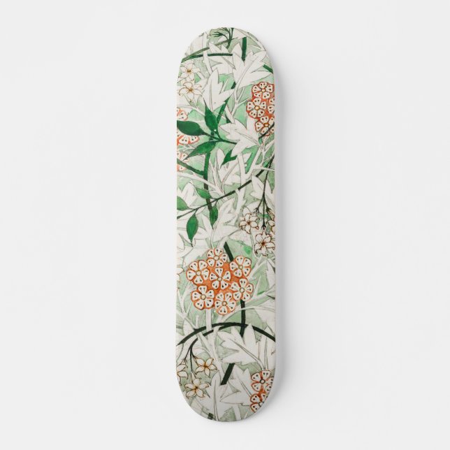 Skateboard William Morris Jardin de Jasmin Fleur Classique (Devant)