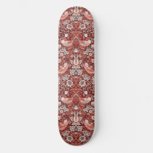 Skateboard William Morris Strawberry Thief Oiseau en Terracot