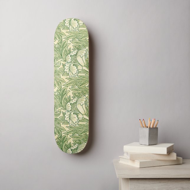 Skateboard William Morris's Tulip famous pattern (Art mural)