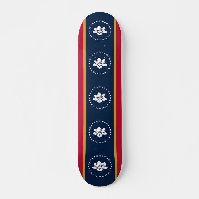 Skateboard with flag of Mississippi State, USA (Devant)