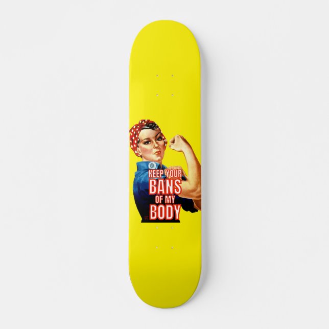 skateboard "WOMEN'S RIGHTS 101" (Devant)