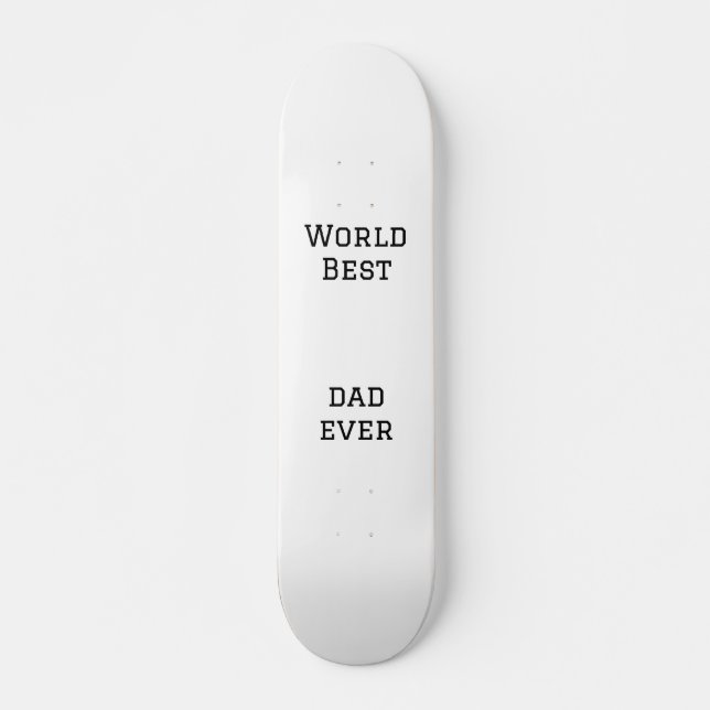 Skateboard World best dad ever fat ajouter nom texte sport te (Devant)