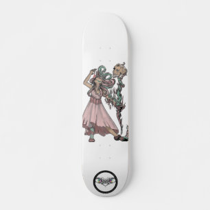 Skateboard Xmas Santa witch painting