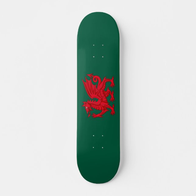 Skateboard Y Ddraig Goch - Red Dragon (Devant)
