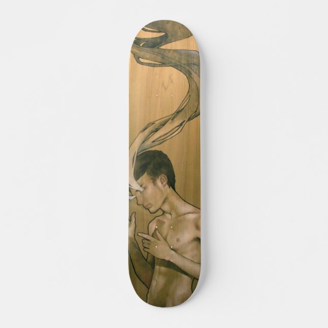 Skateboard Yeux illustrés de panneau de patin de fumée (Devant)