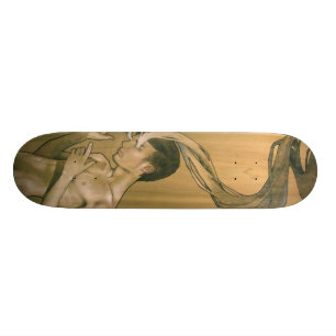 Skateboard Yeux illustrés de panneau de patin de fumée