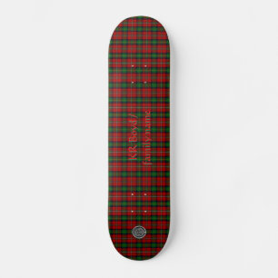 Skateboard Your name / initials on Boyd Clan Family Tartan