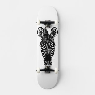 Skateboard Zebra Head