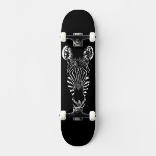 Skateboard Zebra Head Black