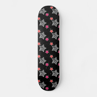 Skateboard Zebra Stars