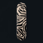 Skateboard Zebra Stripes Crème Beige Black Far Animal sauvage<br><div class="desc">Zebra Print - cream beige and black pattern - wild animal print.</div>