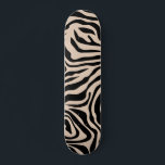 Skateboard Zebra Stripes Crème Beige Black Far Animal sauvage<br><div class="desc">Zebra Print - cream beige and black pattern - wild animal print.</div>