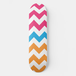 Skateboard ZigZag Aqua-Orange-Magenta