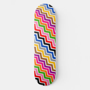 Skateboard Zigzag Chevron multicolore Conception Motif