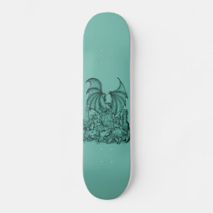 Skateboard Zombie mit Drache