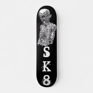 Skateboard Zombie SK8 Noir Et Blanc