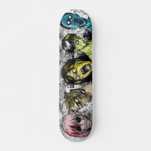 Skateboard Zombies d'horreur du style de bande dessinée