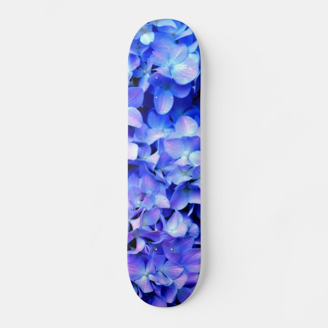 Skateboard Zorangées de Tanzanite, fleurs de magenta bleu vio (Recto)