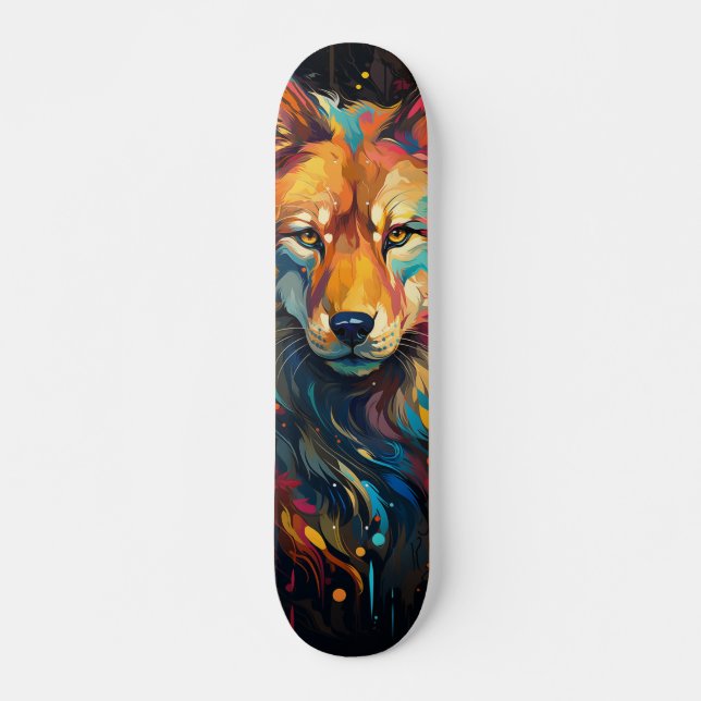 skateboard Zorro Territorial naranja y azul (Devant)