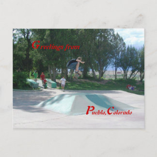 Skateboarders City Park Pueblo, Colorado Carte Pos