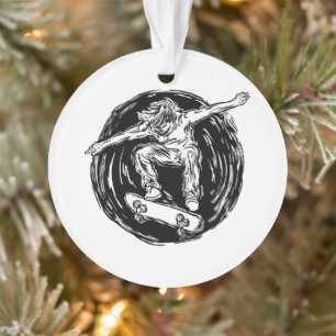 Skater légendaire faisant du ski de fond en milieu