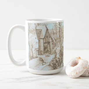 SKATERS D'HIVER (1584) Mug Vintage Art Christmas