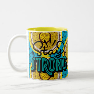 SKAYMARTS Calligraphie jaune Afriprints Mug