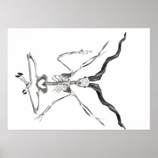 Skeletal Baphomet Poster
