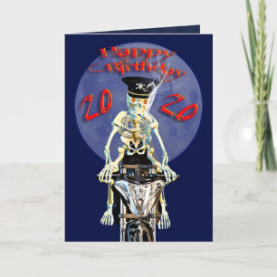 Skeleton biker 20e anniversaire carte