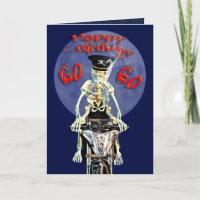 Skeleton biker 60e anniversaire carte