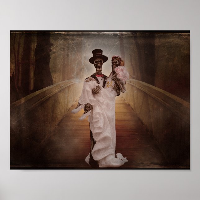 skeleton bride and groom poster art (Devant)