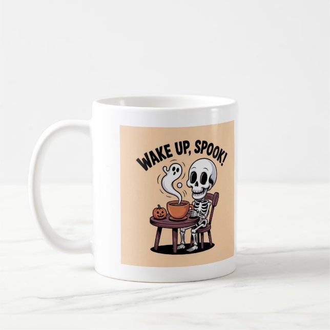Skeleton Coffee Mug - Réveillez-vous Spock Hallowe (Gauche)