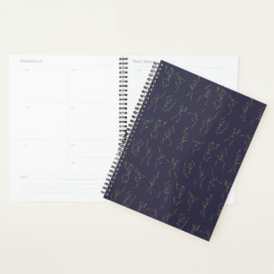 Skeleton Dance planner - violet