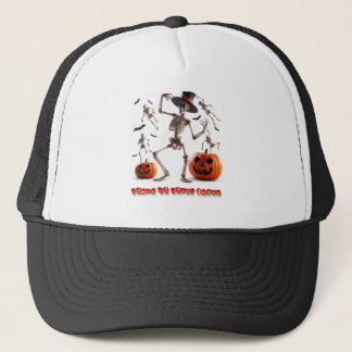 Skeleton d'Halloween et Casquette Citrouille