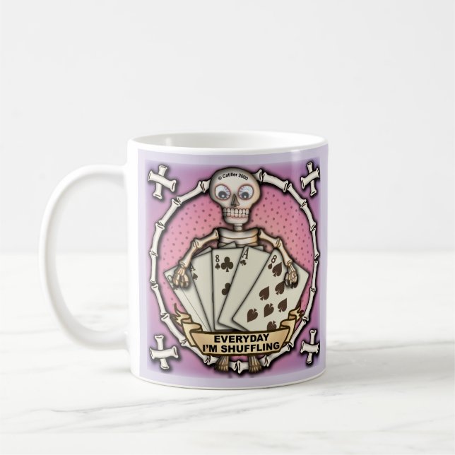 Skeleton Gambler poker mug (Gauche)