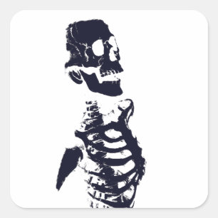SKELETON HALLOWEEN CARRÉ STICKERS